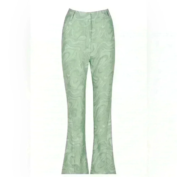 House of Sunny Paradise Pants 4 Hip Mod Wide Leg Pant Green from UK - Picture 1 of 8